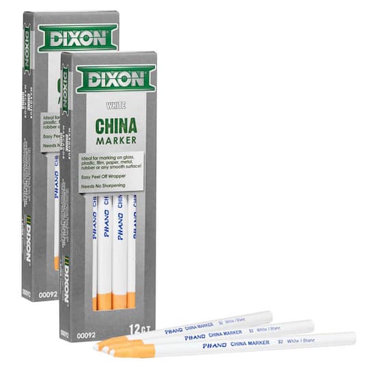 Dixon® Phano China Markers, 2 Packs of 12 By Dixon Ticonderoga Company in White | Michaels®